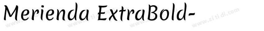 Merienda ExtraBold字体转换